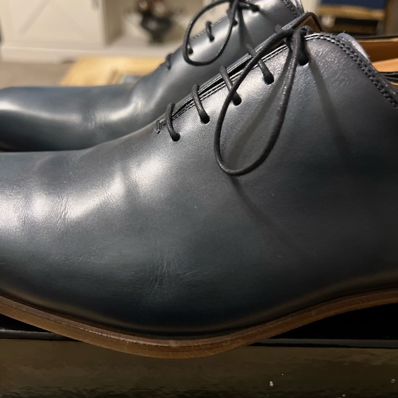 Magnanni “KIVI” Dress Derby Men's  Blue Oxfords 10M MINT! - Picture 2 of 12